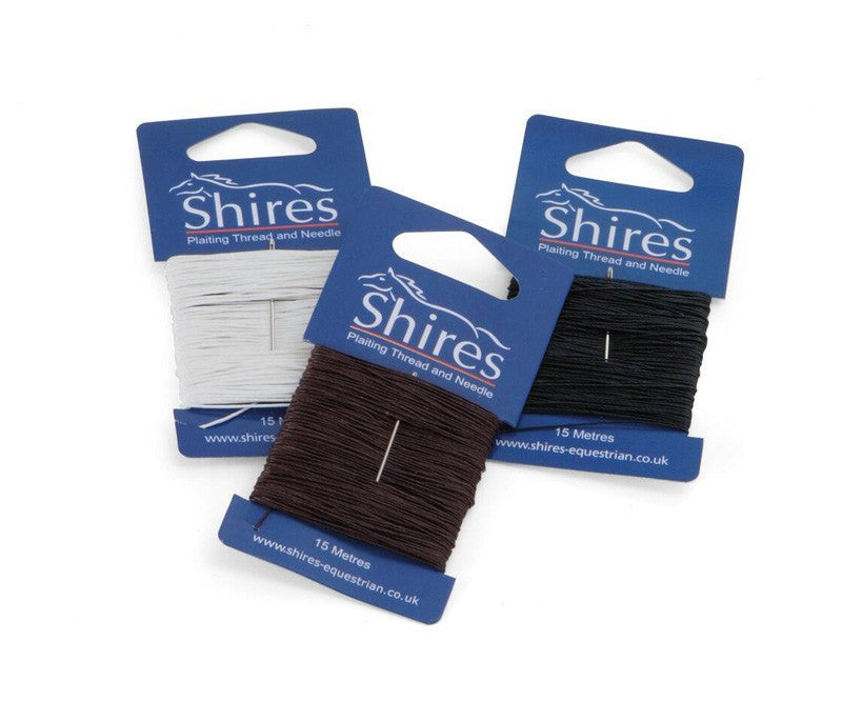 Black Plaiting Thread on Card