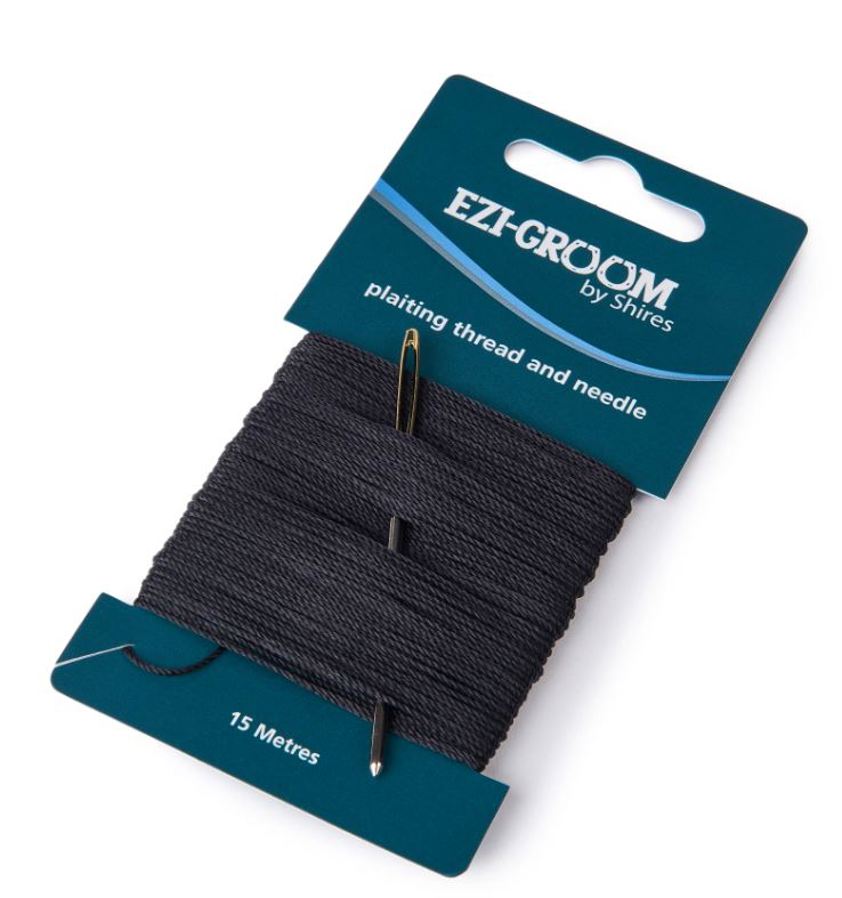 Black Plaiting Thread on Card