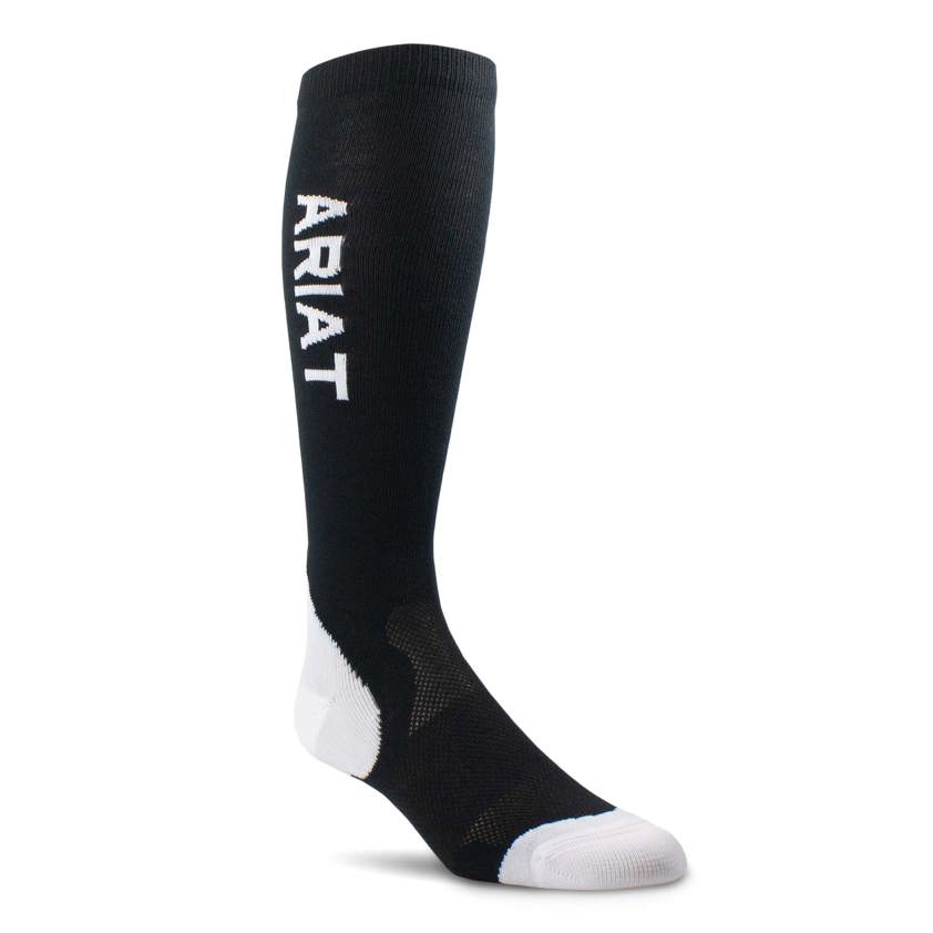 Black/White Ariat Tek Performance Socks