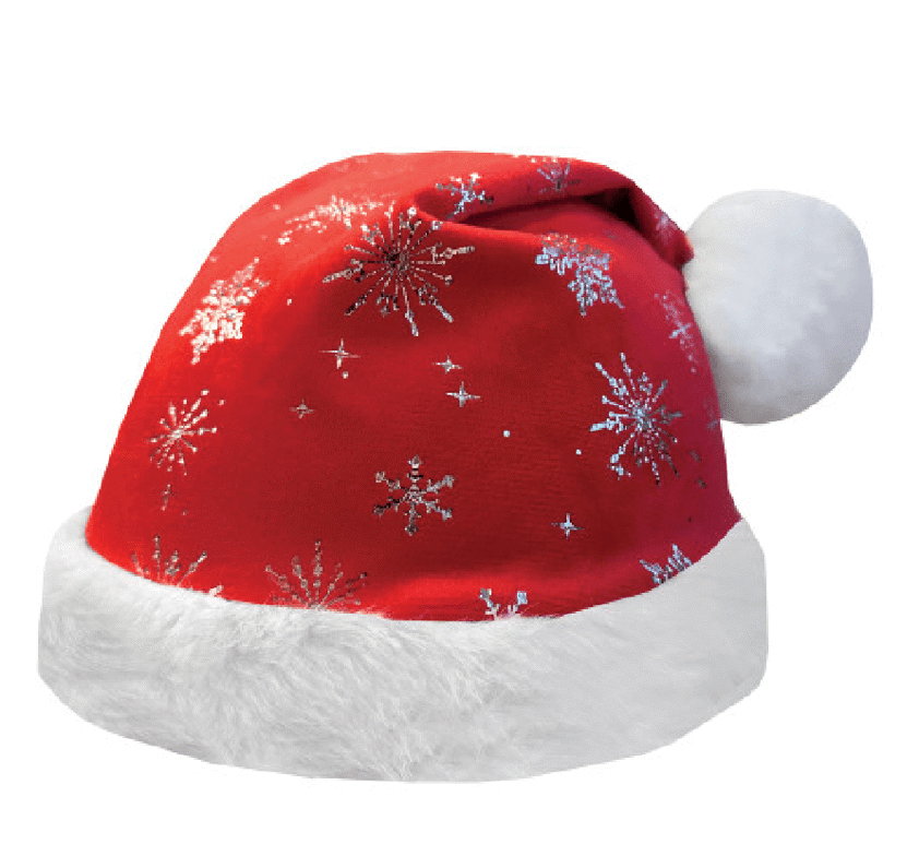 Santa Glitter Snowflake Novelty Skull Cap Cover