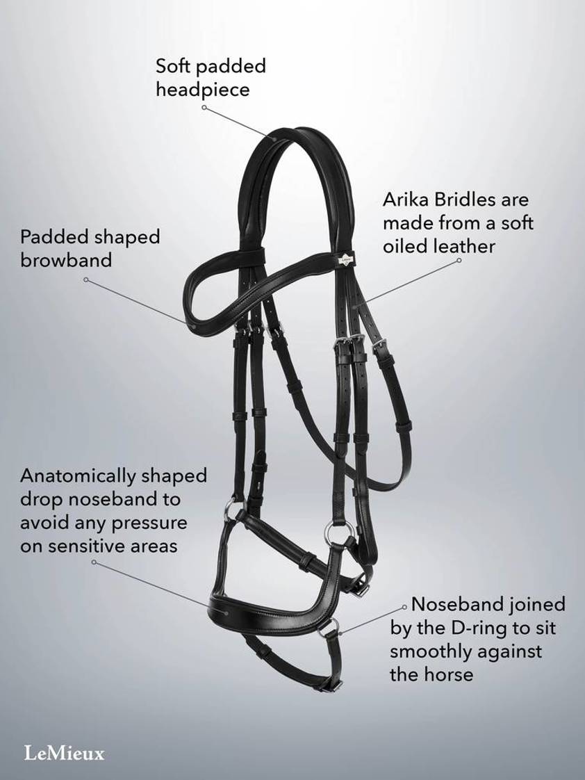 Brown/Silver Arika Drop Bridle