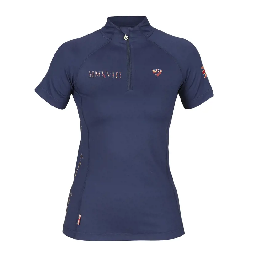 Navy Aubrion Team Short Sleeve Base Layer