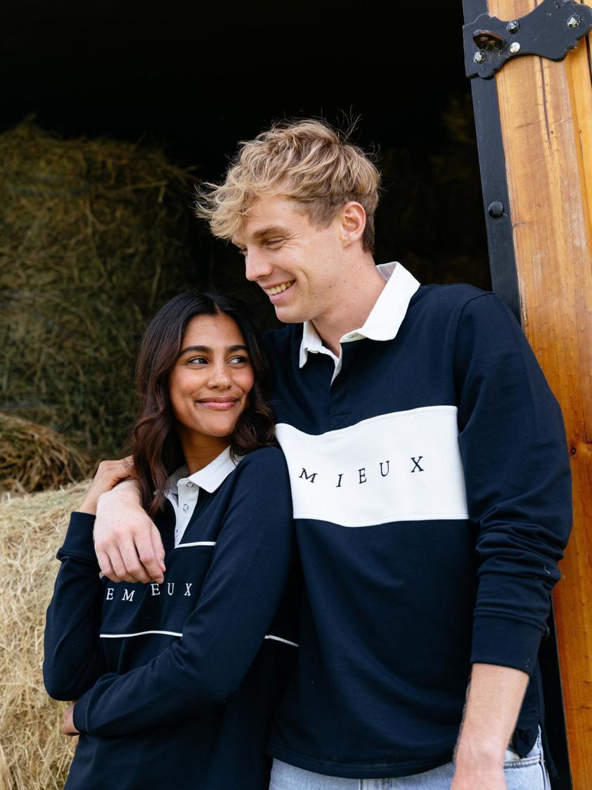 Navy LeMieux Rochelle Rugby Shirt