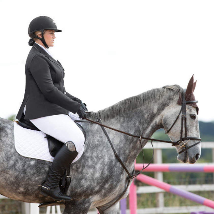 Black/Silver Equetech Jersey Deluxe Show Jacket