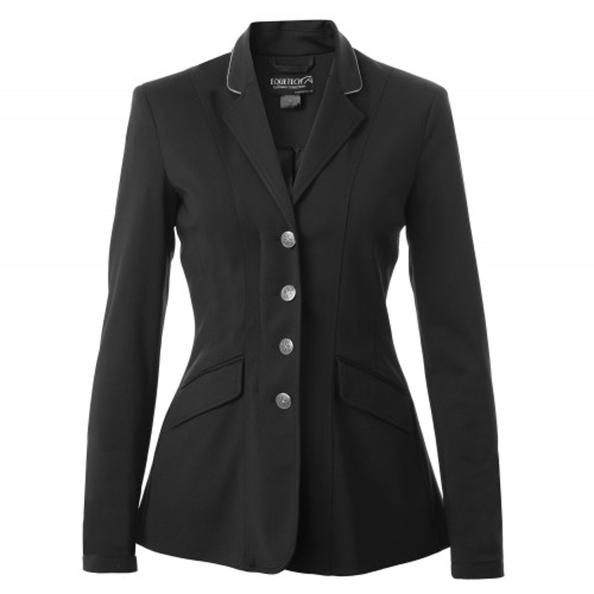Black/Silver Equetech Jersey Deluxe Show Jacket