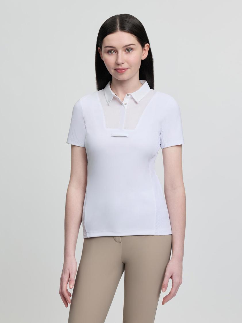 White LeMieux Junior Short Sleeve Primrose Show Shirt