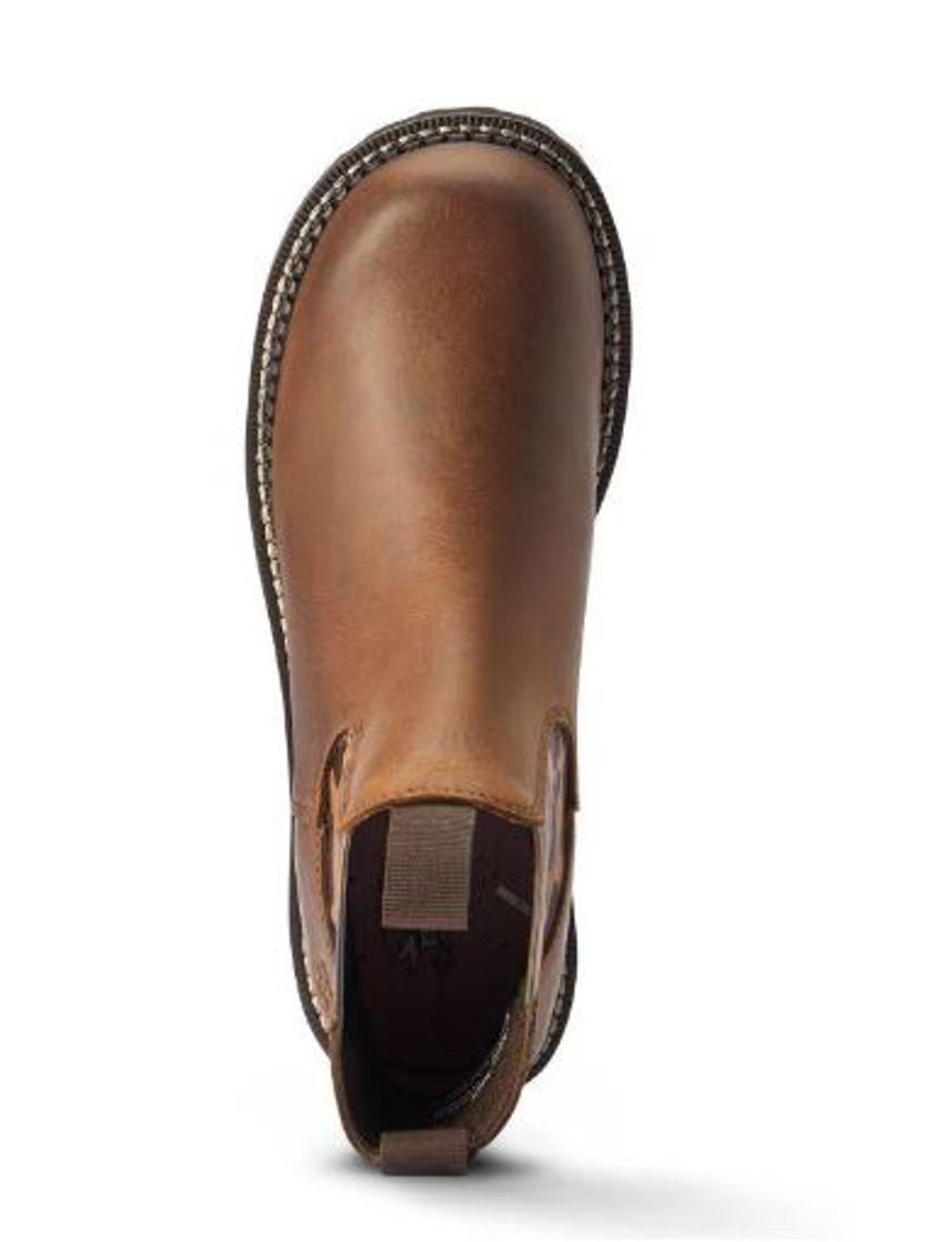 Distressed Brown/Leopard Ariat Junior Fatbaby Chelsea Western Boot