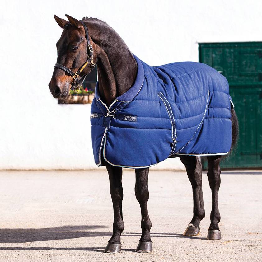 Navy/Beige Rambo Cosy Stable Rug 400g