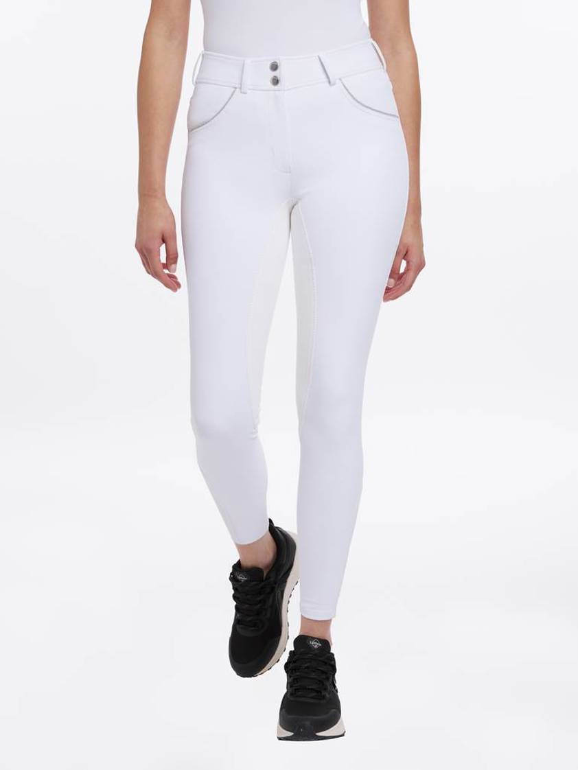 White LeMieux Victoria Breeches with Suede Seat