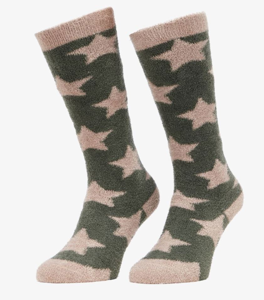 Almond/Rosemary Stars LeMieux Fluffies Socks