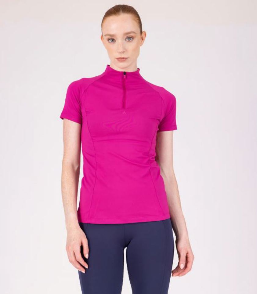 Fuchsia Aubrion React Short Sleeve Base Layer