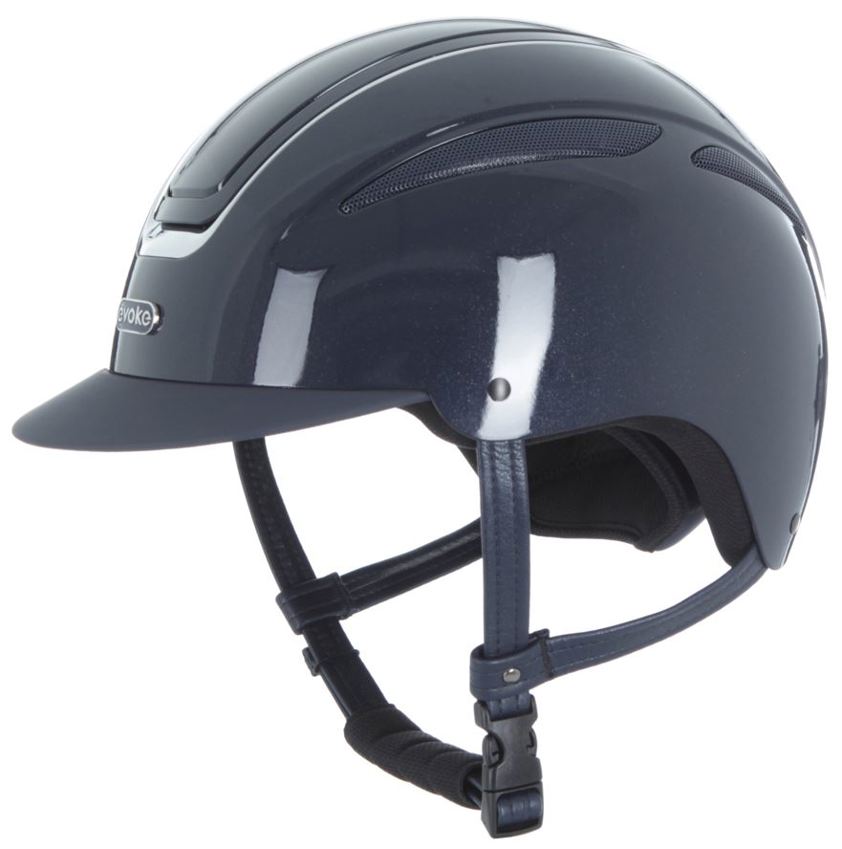 Navy/Chrome Evoke Callisto MIPS Classic Riding Hat