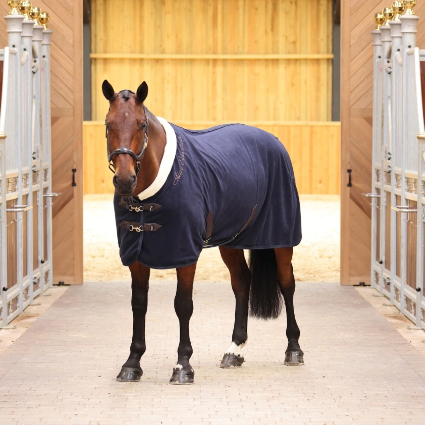 Navy Shires Deluxe Fleece Rug