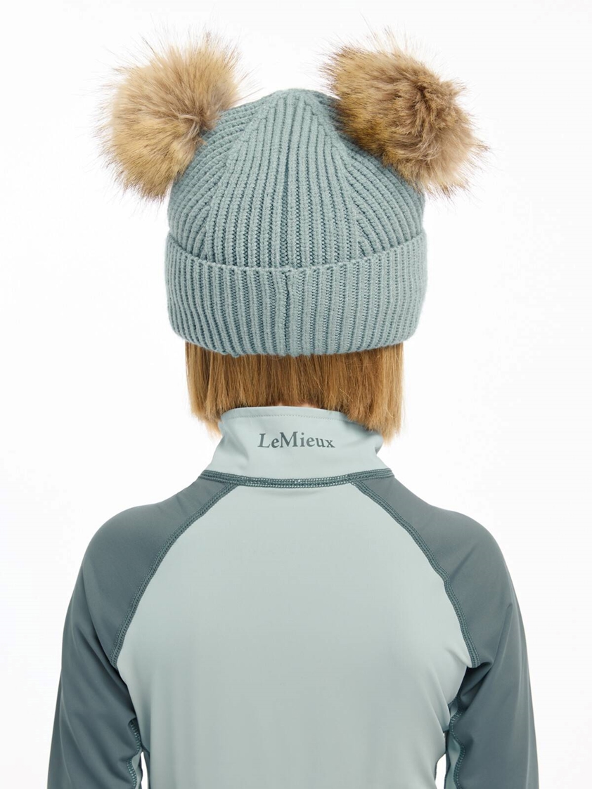 Glacier LeMieux Mini Clara Double Pom Pom Beanie