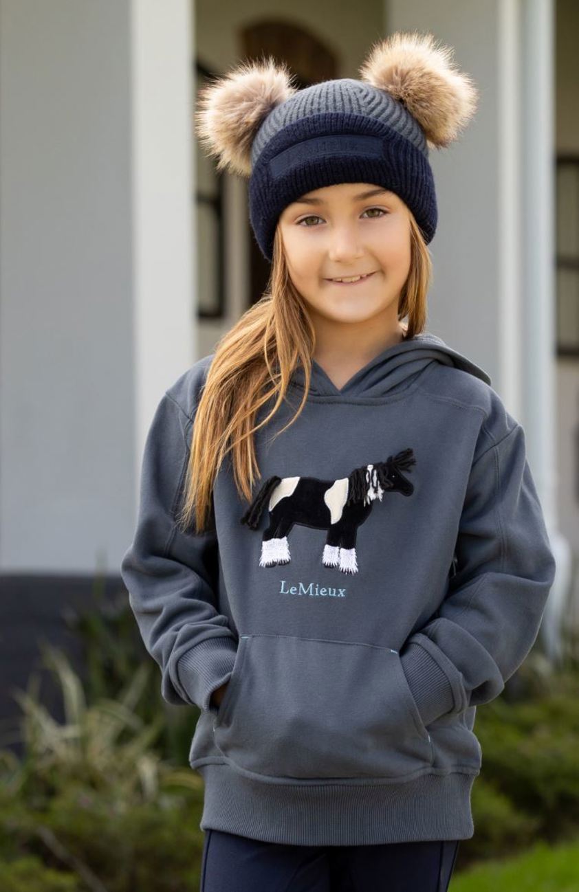 Petrol LeMieux Mini Clara Double Pom Pom Beanie