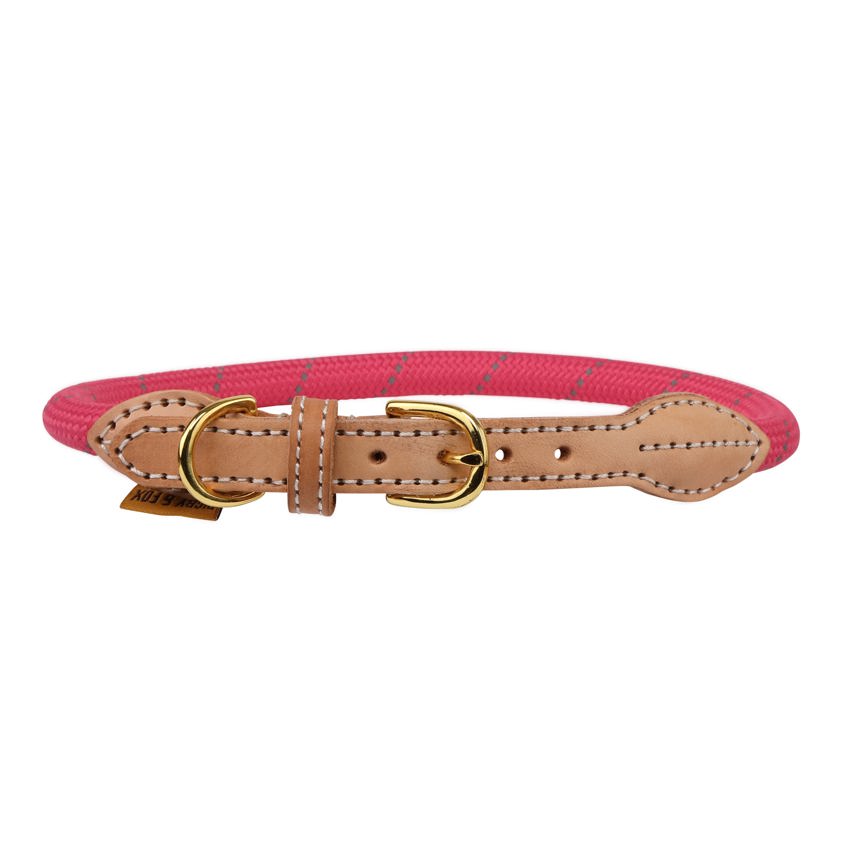 Pink Digby & Fox Reflective Dog Collar
