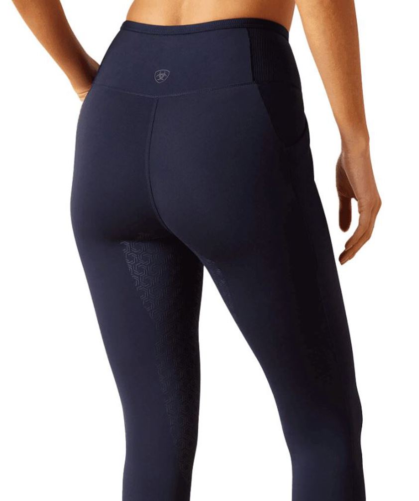 Navy Eclipse Ariat Chic Eos Half Grip Riding Tight