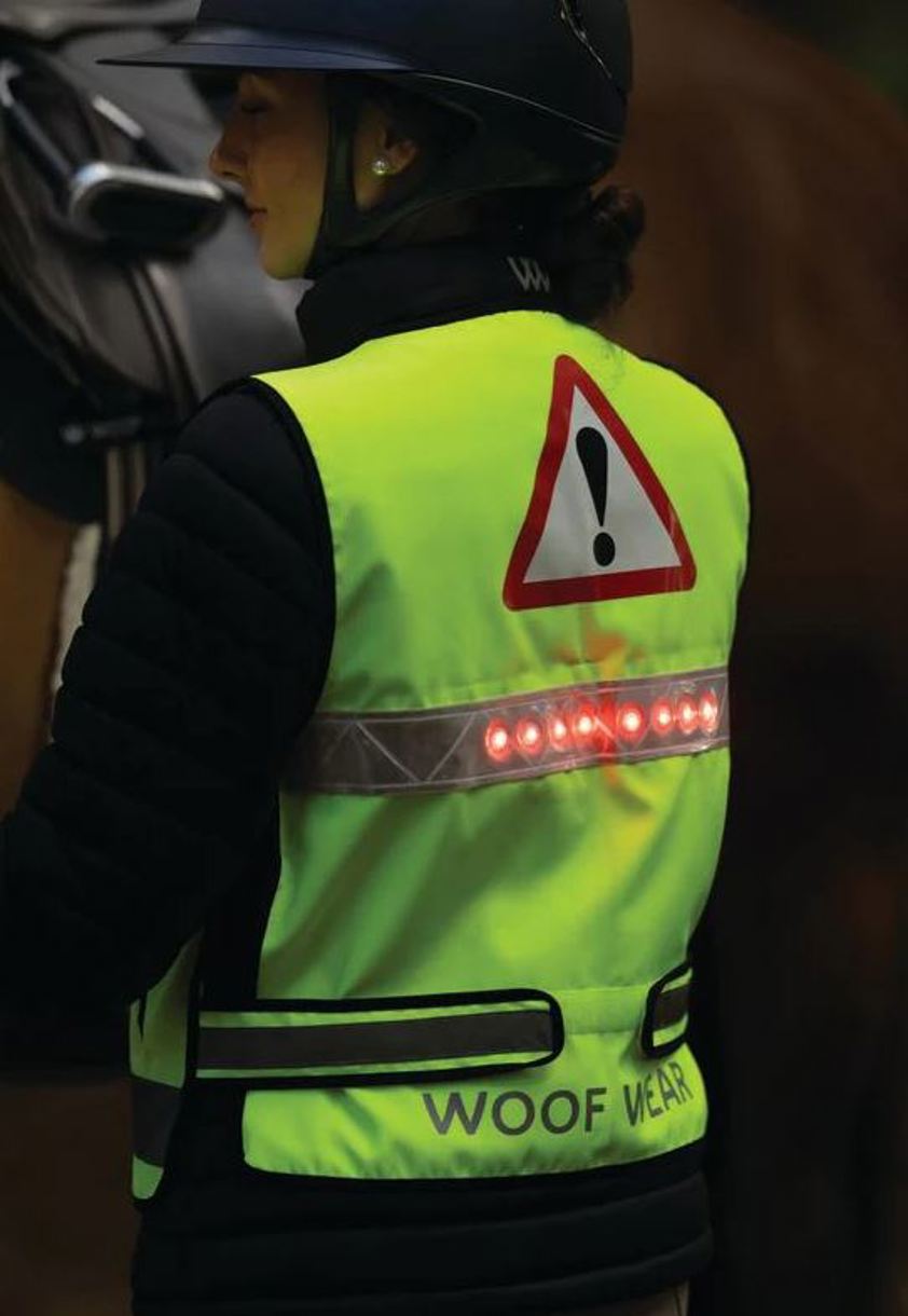 Yellow Woof Wear LED Hi Vis Riding Vest