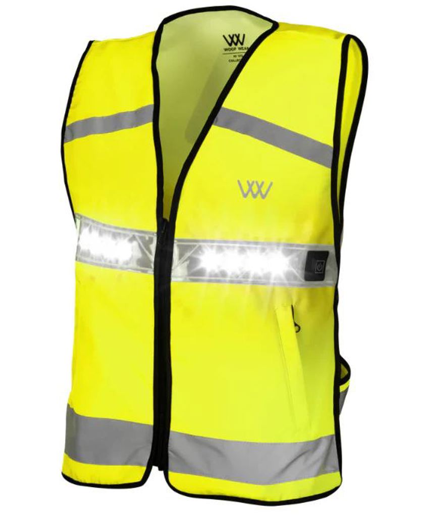 Yellow Woof Wear LED Hi Vis Riding Vest