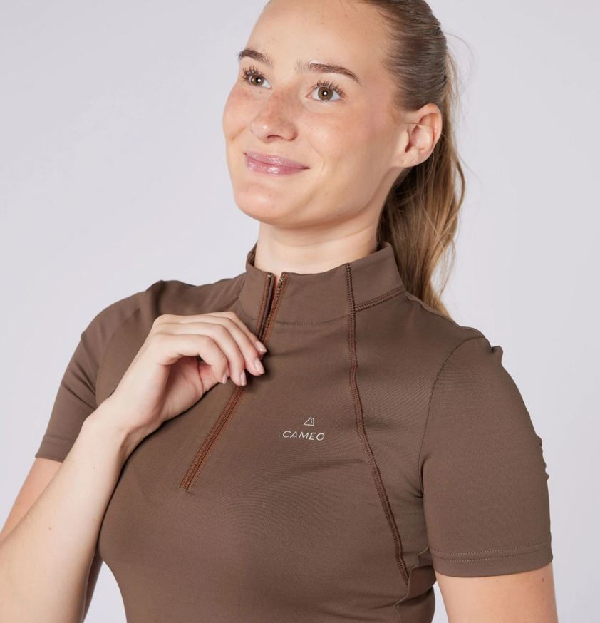 Mocha Cameo Short Sleeve Baselayer