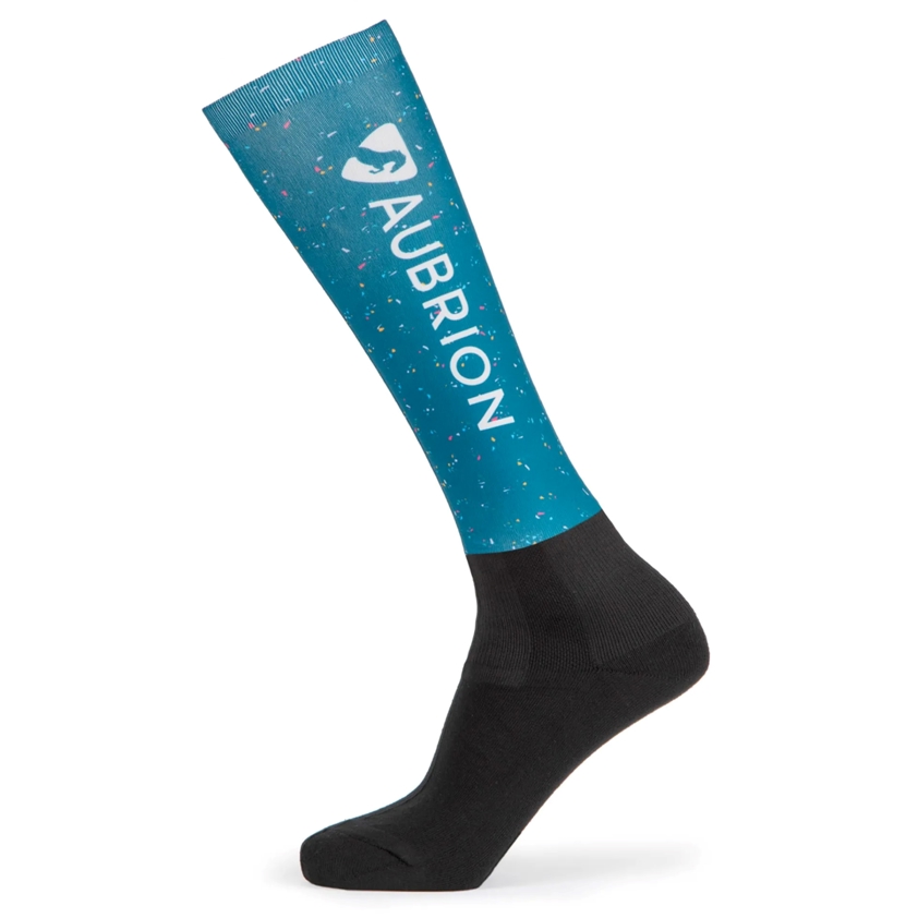 Teal Ditsy Aubrion Junior Hyde Park Socks