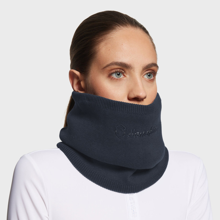 Navy Samshield Crystal Neck Warmer