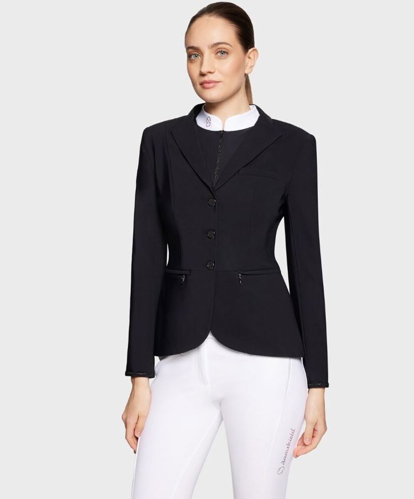 Black Samshield Victorine Crystal Fabric Show Jacket