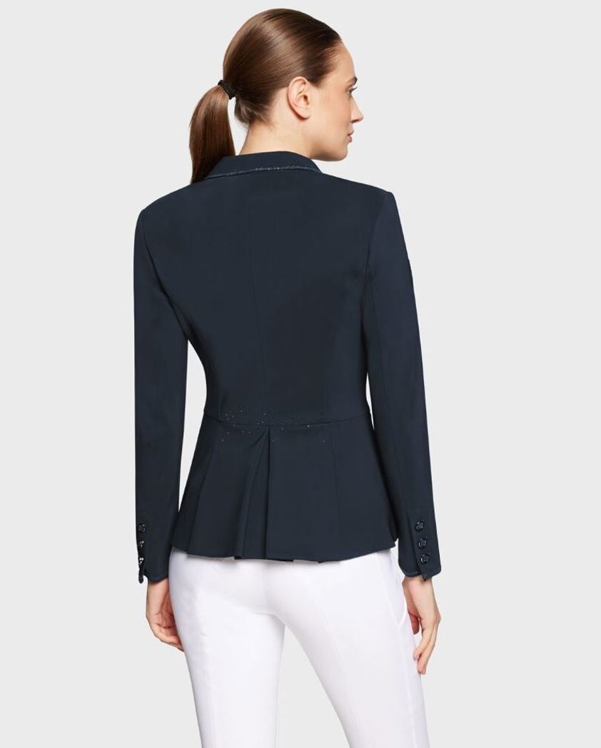 Navy Samshield Victorine Crystal Fabric Show Jacket