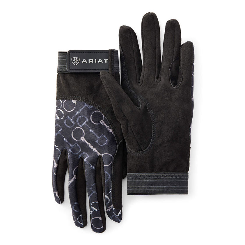 Charcoal Bit Print Ariat Tek Grip Gloves