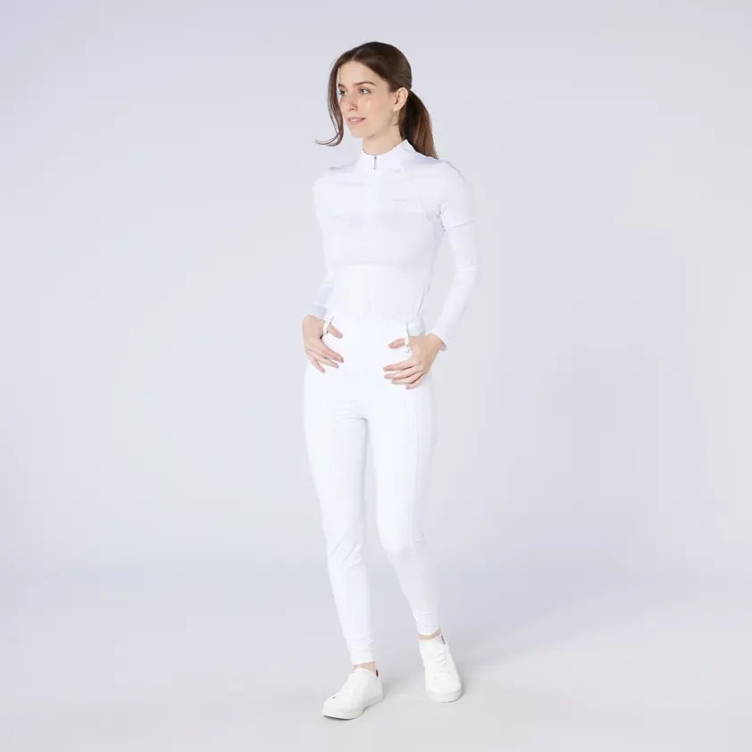 White Cameo All Season Riding Tights