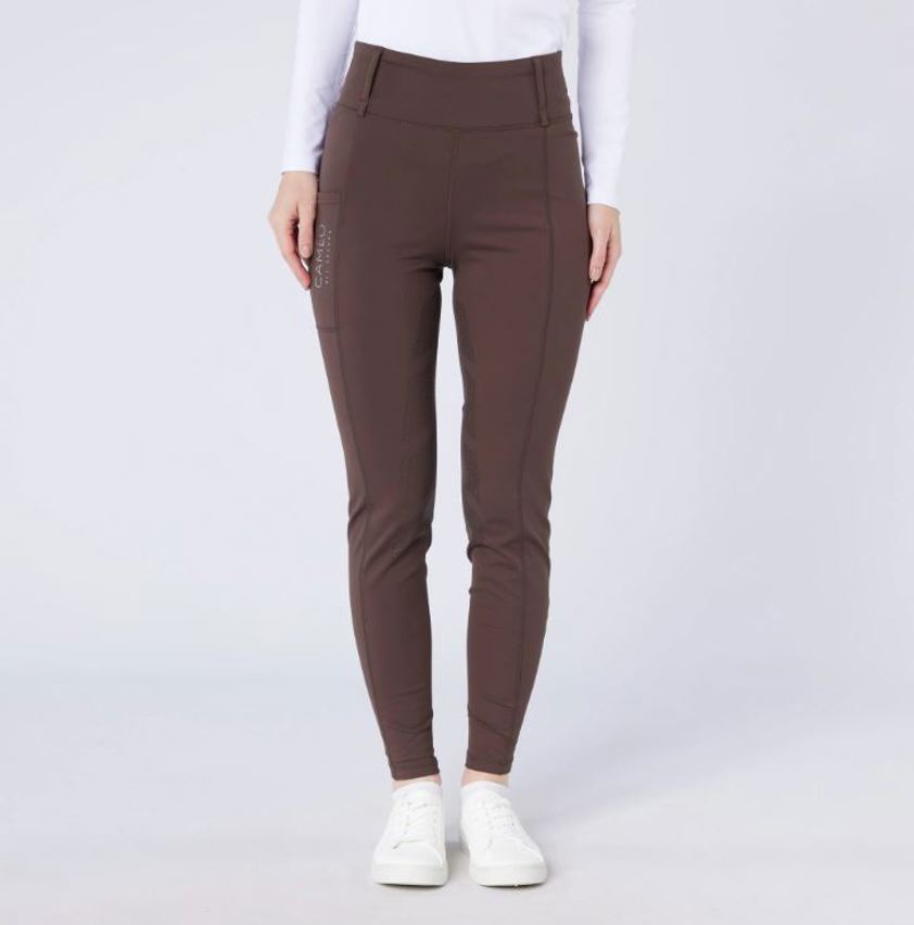 Chocolate Brown Cameo All Season Riding Tights