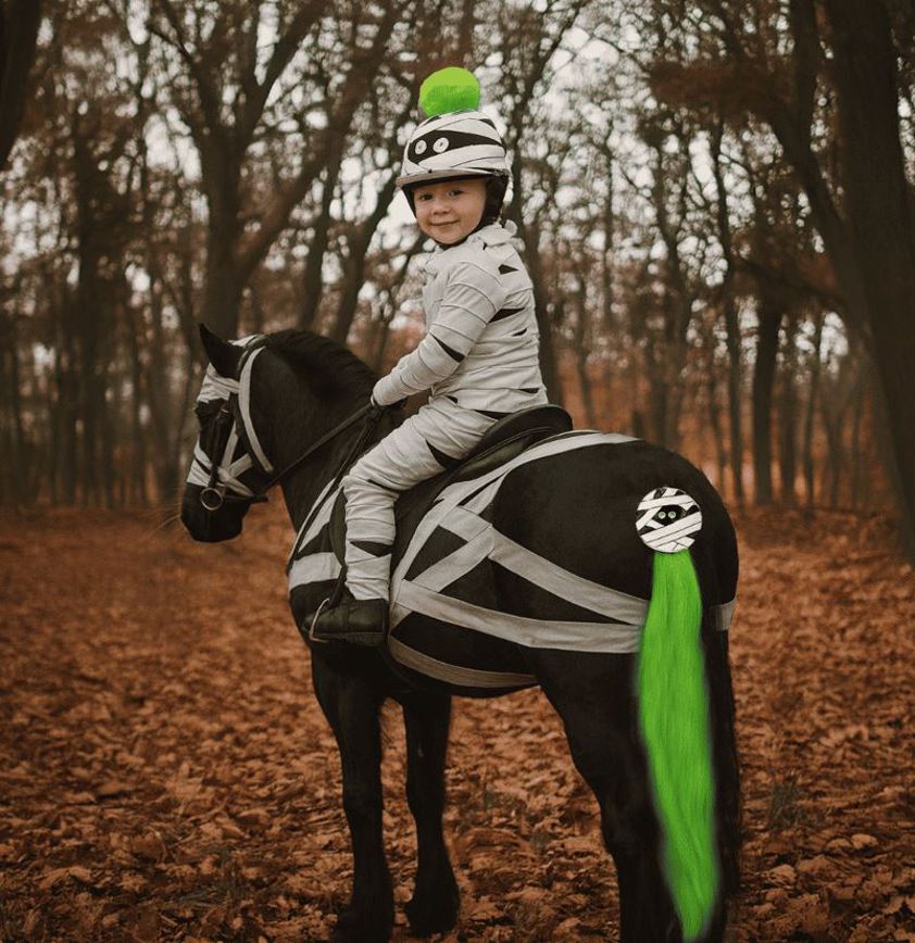 Mummy Mayhem Halloween Horse Tail Tassel