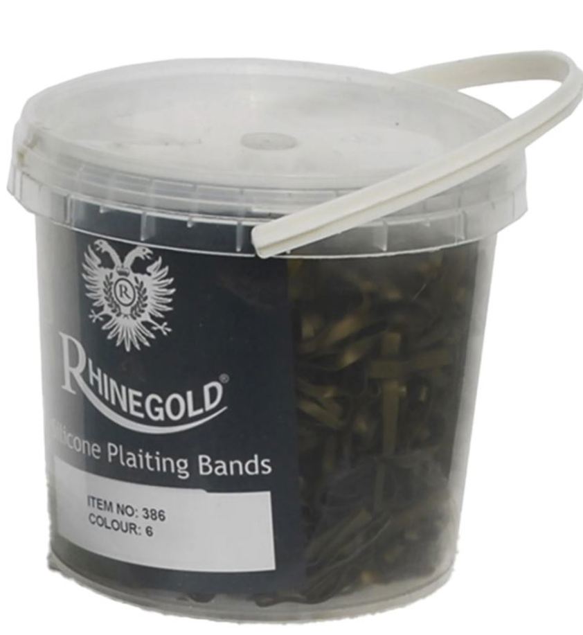 Brown Rhinegold Silicone Plaiting Bands