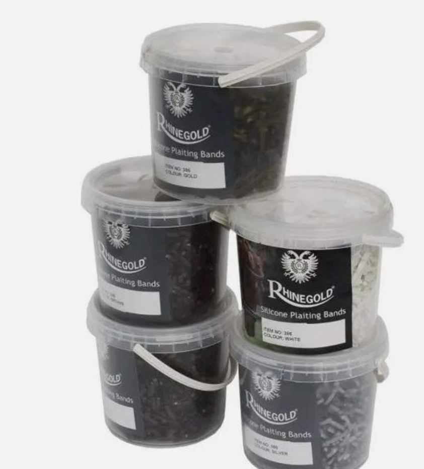 Brown Rhinegold Silicone Plaiting Bands