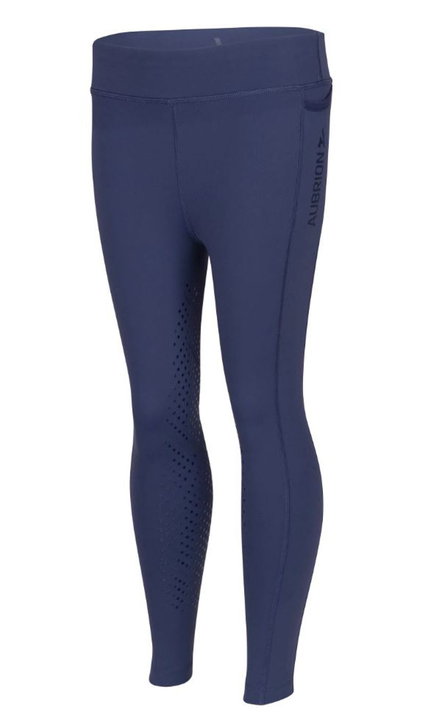 Midnight Aubrion React Non-Stop Riding Tights - Young Rider
