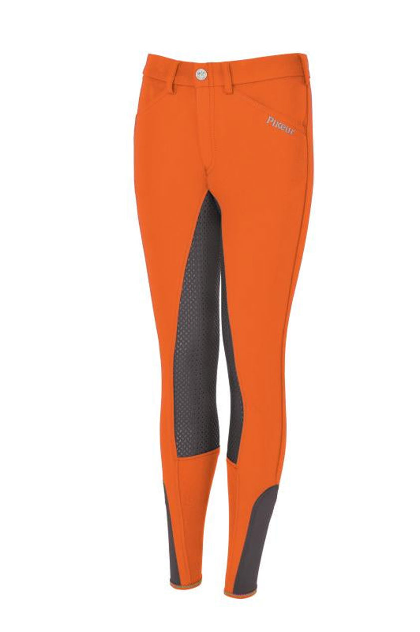 Orange/Grey Pikeur Braddy Grip Seat Breeches