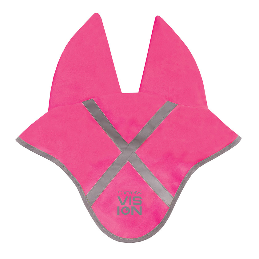 Pink Equetech Hi-Vis Vision Soundless Ear Bonnet