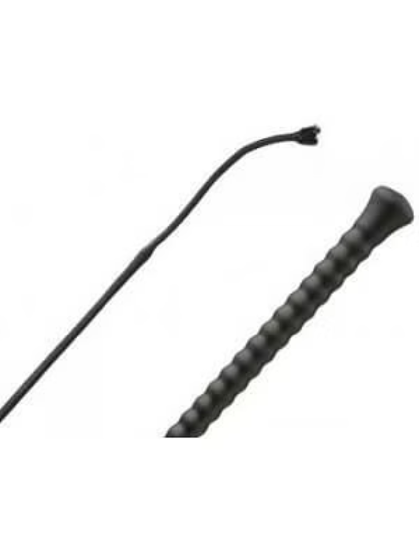 Black Fleck PVC Grip Dressage Whip