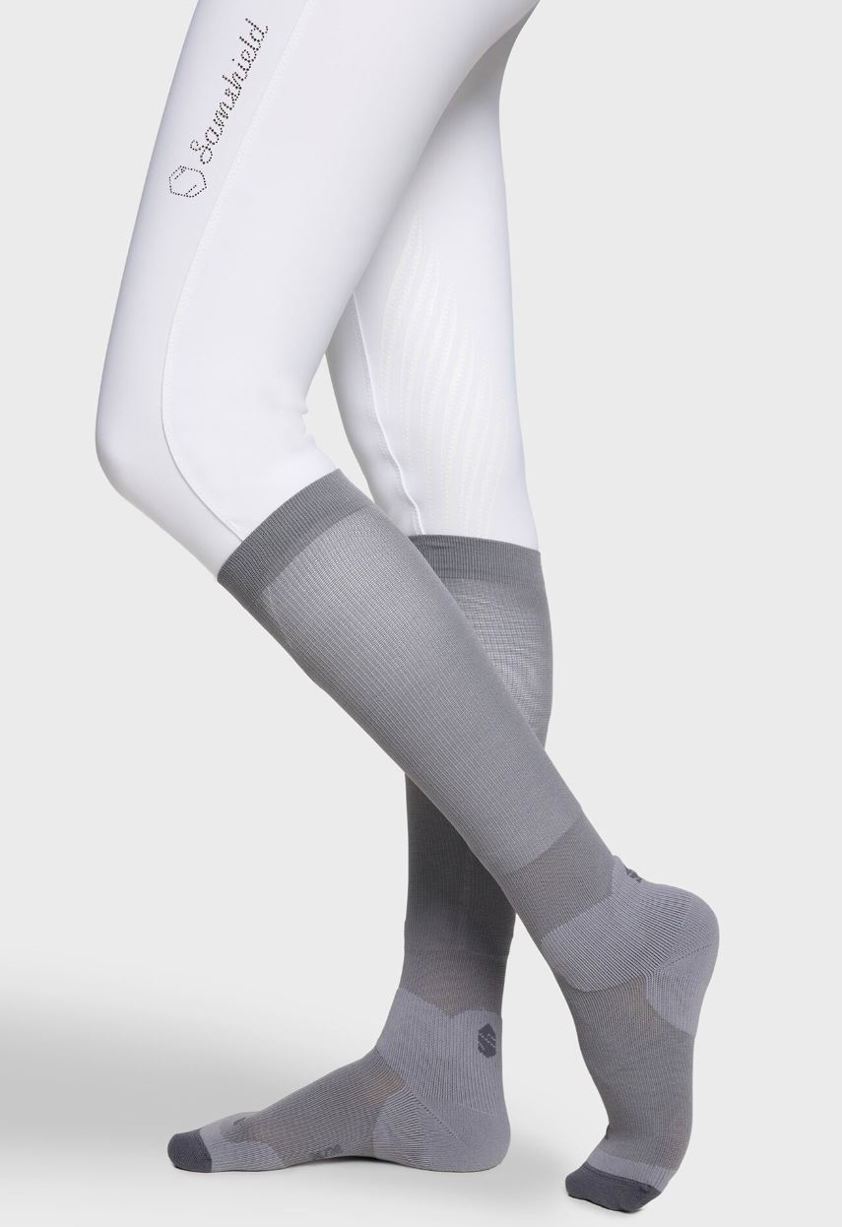 Dusty Blue Samshield Balzane Soft Air Crystal Blazon Socks