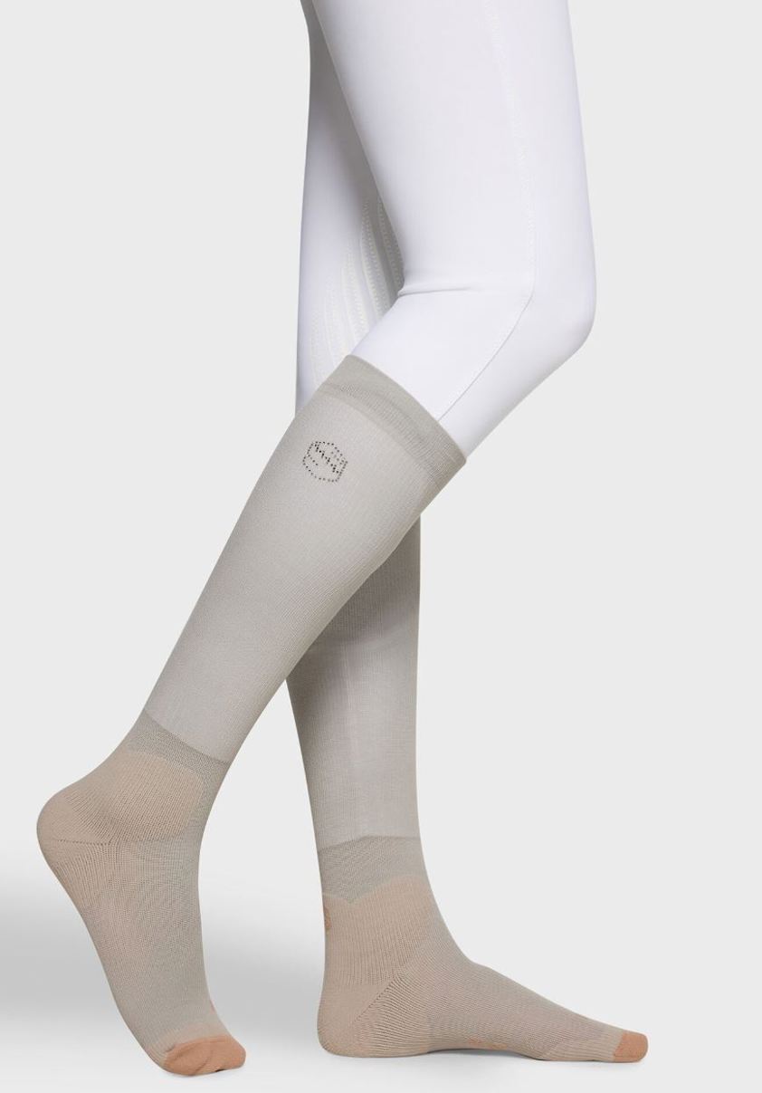 Latte Samshield Balzane Soft Air Crystal Blazon Socks