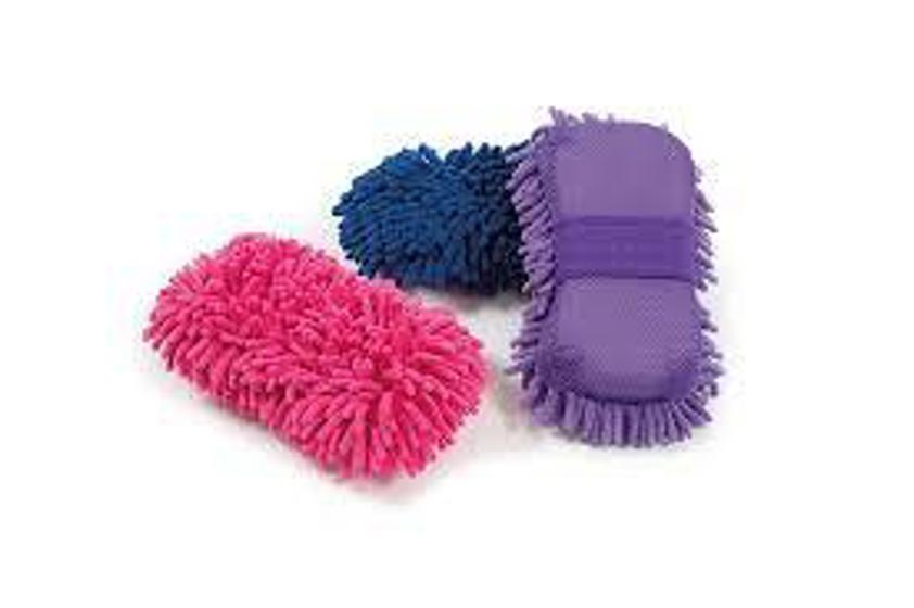 Purple Microfibre Grooming Sponge