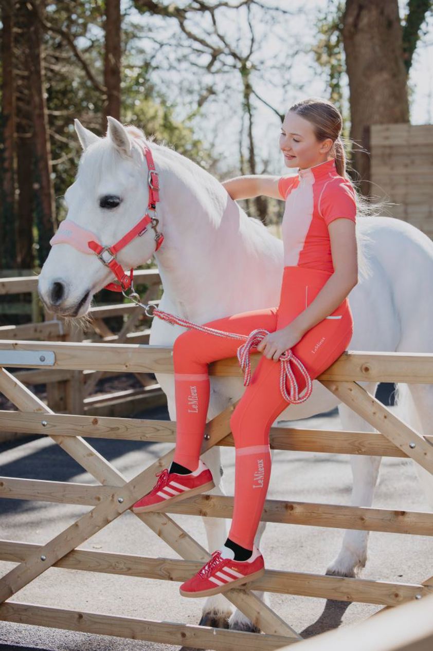 Coral Crush/Blue Topaz LeMieux Harlow Competition Socks