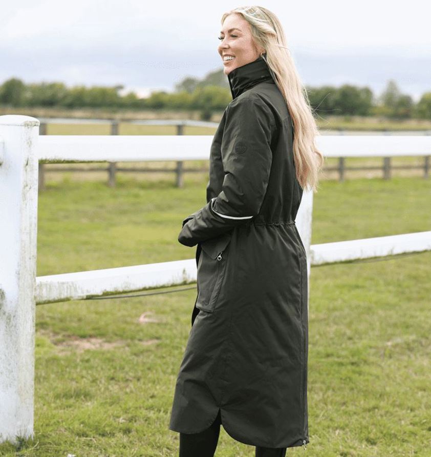Luxe Alpine Green Equetech Utopia Long Waterproof Riding Coat