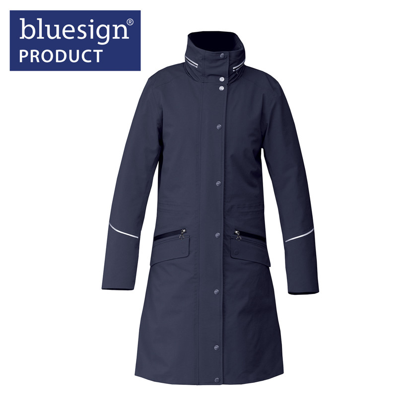 Navy Equetech Utopia Long Waterproof Riding Coat