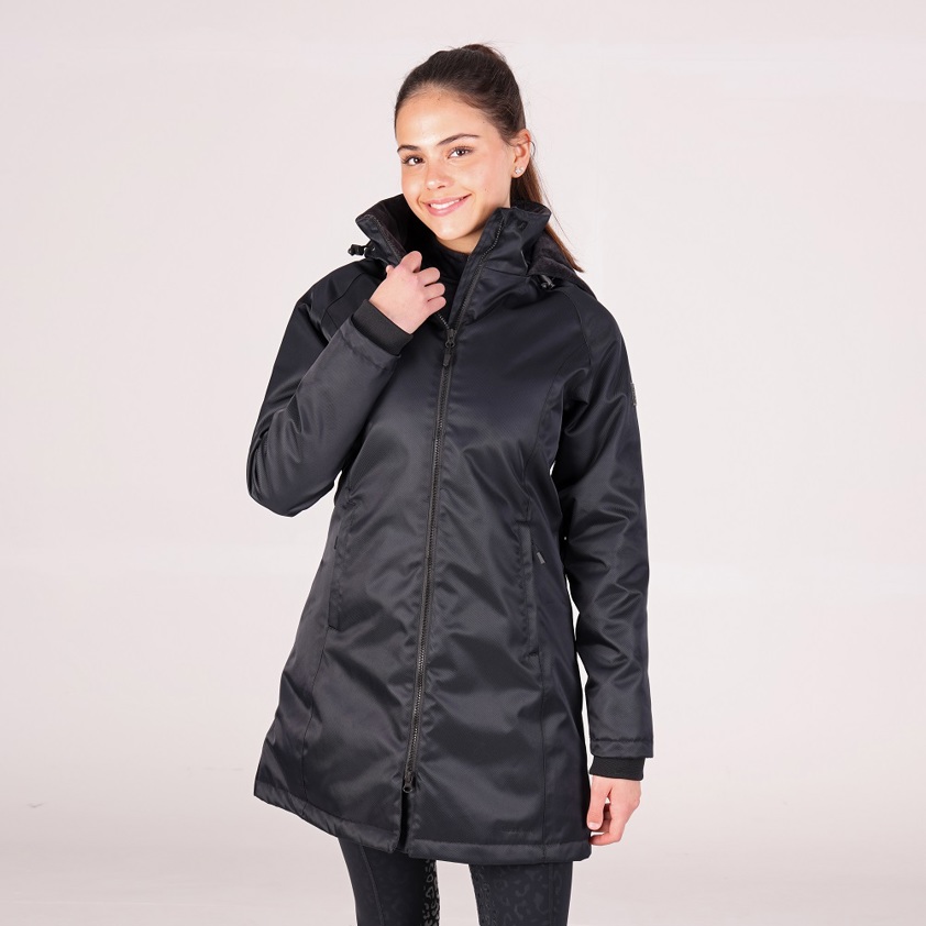 Black Aubrion Halcyon Waterproof Coat by Aubrion