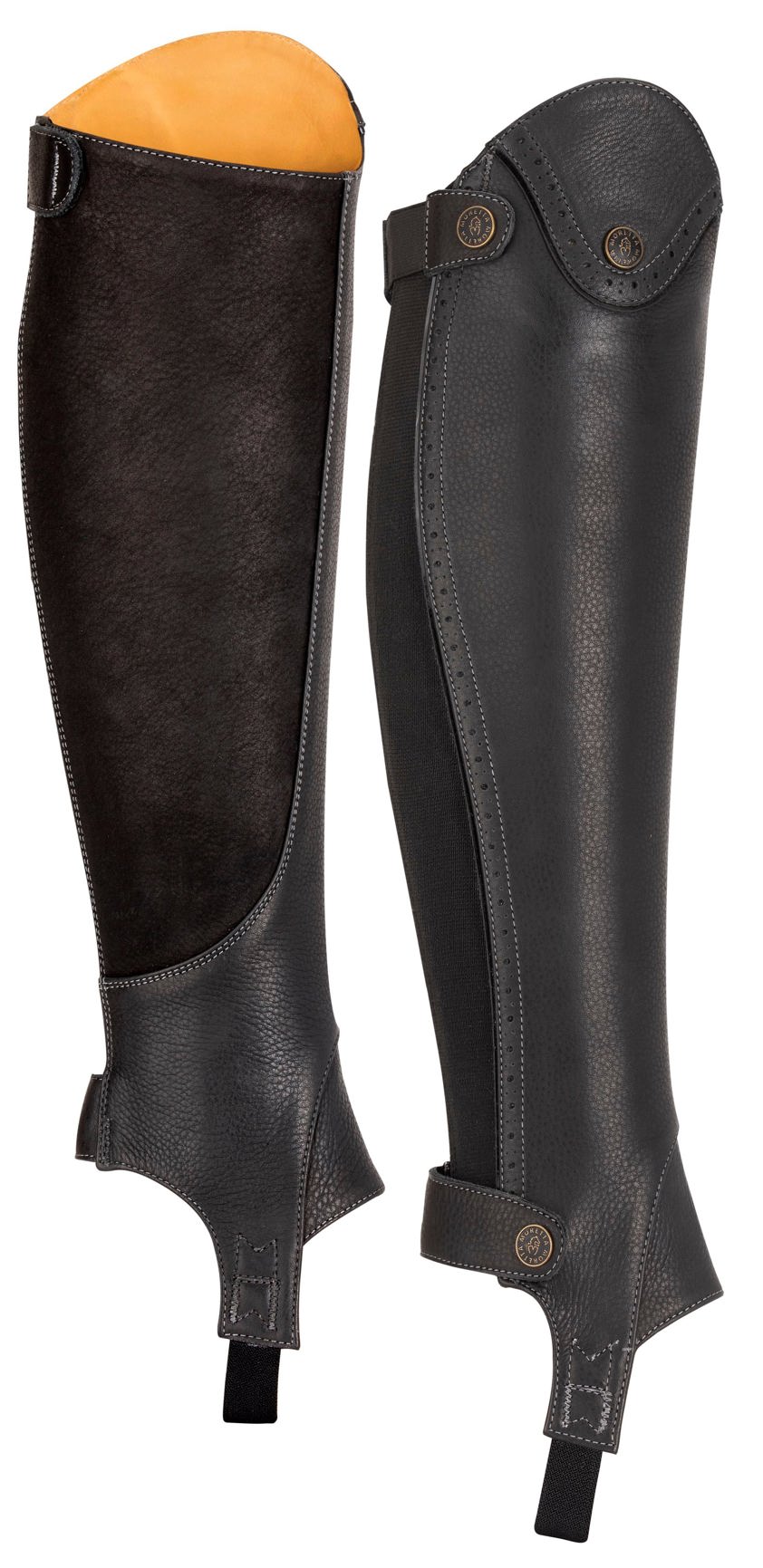 Black Moretta Lucetta Leather Gaiters