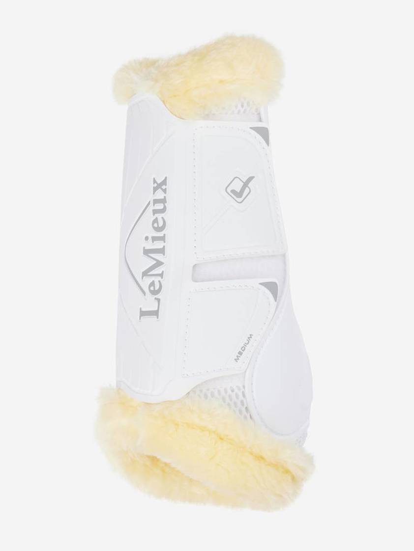 White/Natural LeMieux Motionflex Dressage Boot with Fleece Edge