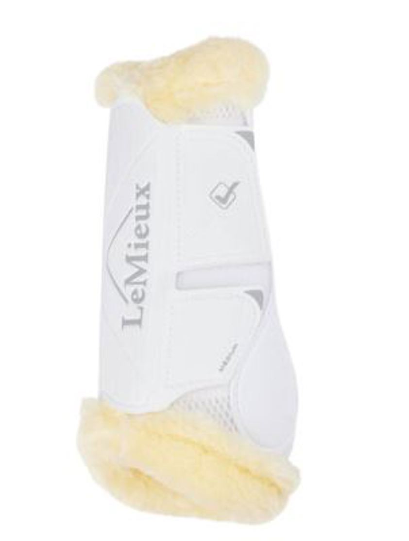 White/Natural LeMieux Motionflex Dressage Boot with Fleece Edge