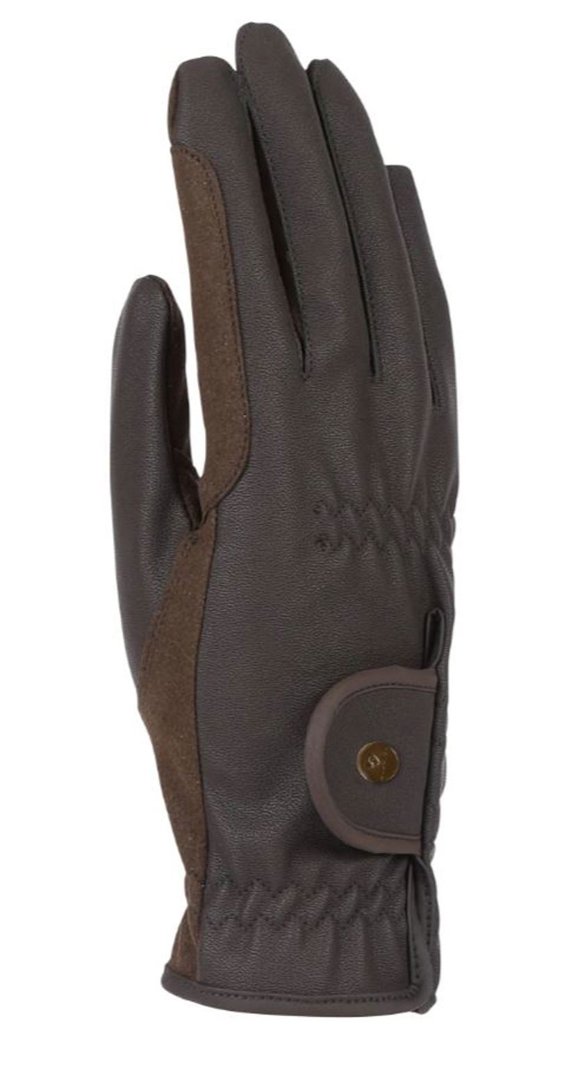 Brown Aubrion Arene Riding Gloves