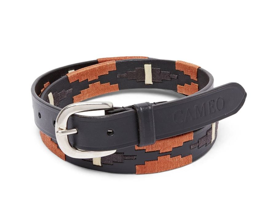 Black/Sunset Cameo Polo Belt